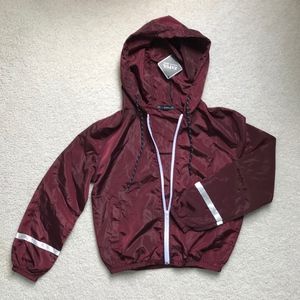 Maroon Windbreaker Jacket